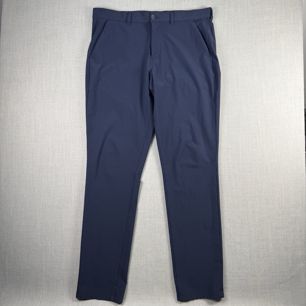 Mizzen Main Pants Men 36x34 Navy Helmsman Athletic Taper Performance Chino